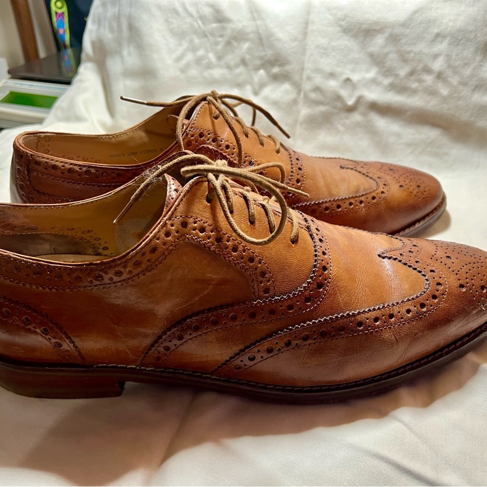 Classic Brown Leather Brogue Shoes